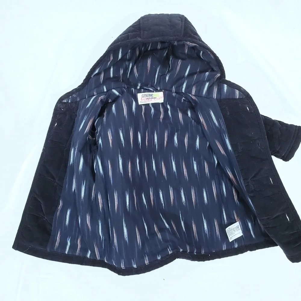 Osh Kosh Navy Blue Quilted Hooded Unisex Coat EUC 2T